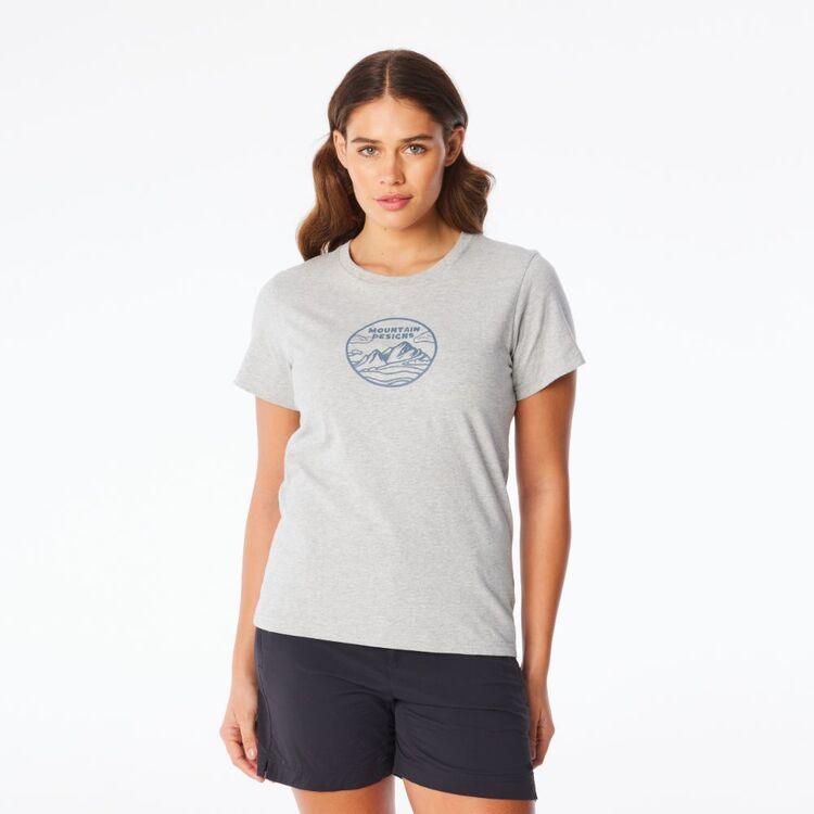 Mountain Designs Women's Grey Marle Australus Short Sleeve Grey Marle Mountain Designs Women's Grey Marle Australus Short Sleeve Grey Marle