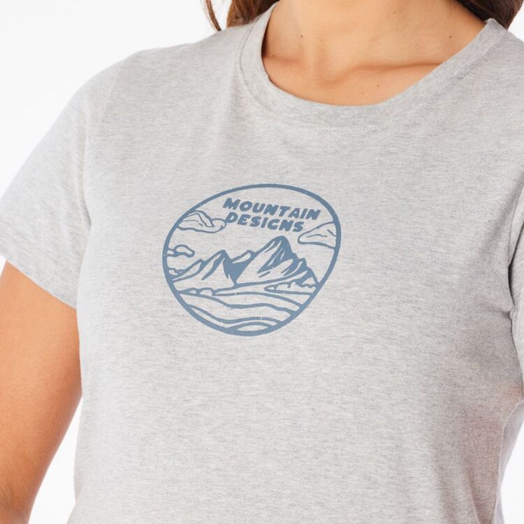 Mountain Designs Women's Grey Marle Australus Short Sleeve Grey Marle Mountain Designs Women's Grey Marle Australus Short Sleeve Grey Marle