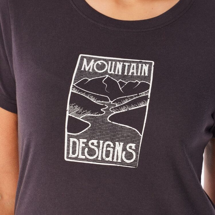 Mountain Designs Women's Vintage Black Australus Short Sleeve Vintage Black Mountain Designs Women's Vintage Black Australus Short Sleeve Vintage Black