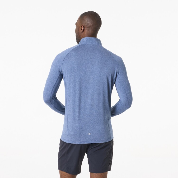 Mountain Designs Men's Vapour Half Zip Pullover Denim Melange Mountain Designs Men's Vapour Half Zip Pullover Denim Melange