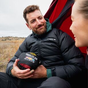 Travelite 320 Down Sleeping Bag Red Dahlia Right Zip Travelite 320 Down Sleeping Bag Red Dahlia Right Zip