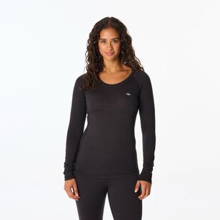 Women's Merino Blend Long Sleeve Top Black Women's Merino Blend Long Sleeve Top Black