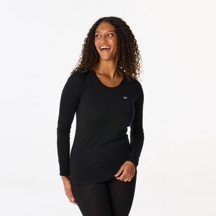 Women's Merino Long Sleeve Top Black Women's Merino Long Sleeve Top Black