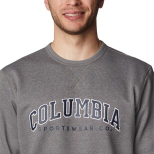 Columbia Men's Logo Fleece Crew Pullover Grey Heather