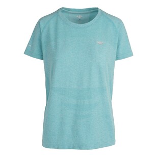 Women's Motion Seamless Tee Teal Melange Women's Motion Seamless Tee Teal Melange