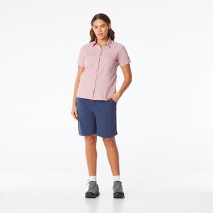 Mountain Designs Women's Wilpena Short Sleeve Shirt Mauve Mountain Designs Women's Wilpena Short Sleeve Shirt Mauve