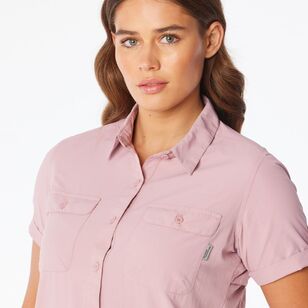 Mountain Designs Women's Wilpena Short Sleeve Shirt Mauve Mountain Designs Women's Wilpena Short Sleeve Shirt Mauve
