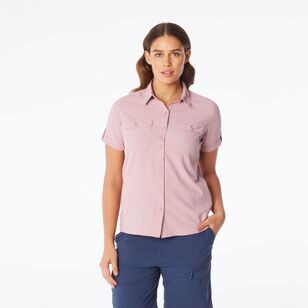 Mountain Designs Women's Wilpena Short Sleeve Shirt Mauve Mountain Designs Women's Wilpena Short Sleeve Shirt Mauve