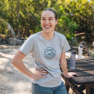 Mountain Designs Women's Grey Marle Australus Short Sleeve Grey Marle Mountain Designs Women's Grey Marle Australus Short Sleeve Grey Marle