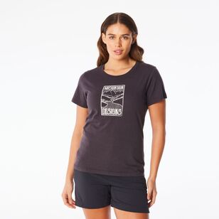Mountain Designs Women's Vintage Black Australus Short Sleeve Vintage Black Mountain Designs Women's Vintage Black Australus Short Sleeve Vintage Black