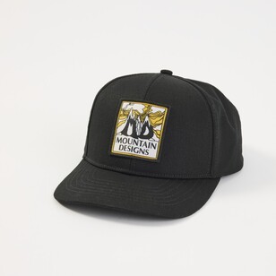 Mountain Designs Legacy 6 Panel Cap Black One Size Mountain Designs Legacy 6 Panel Cap Black One Size