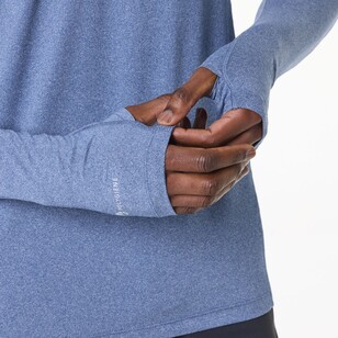 Mountain Designs Men's Vapour Half Zip Pullover Denim Melange Mountain Designs Men's Vapour Half Zip Pullover Denim Melange