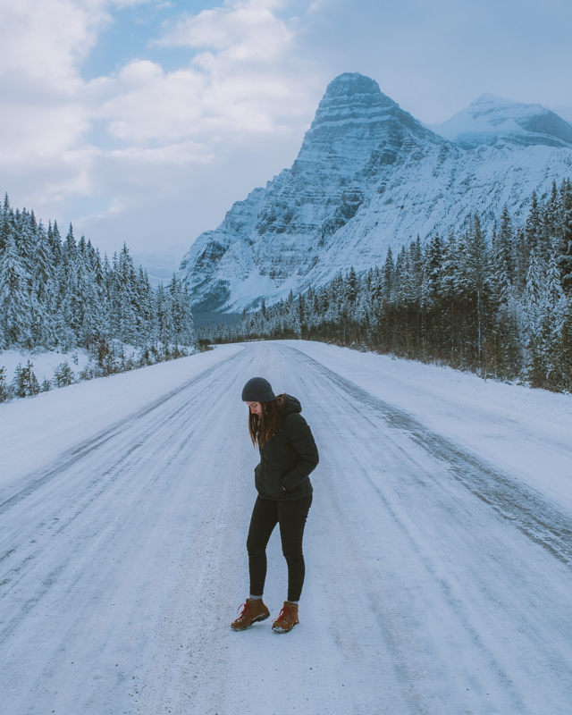 Icy Roads Meant That Travelling Down The Icefields Parkway Icy Roads Meant That Travelling Down The Icefields Parkway