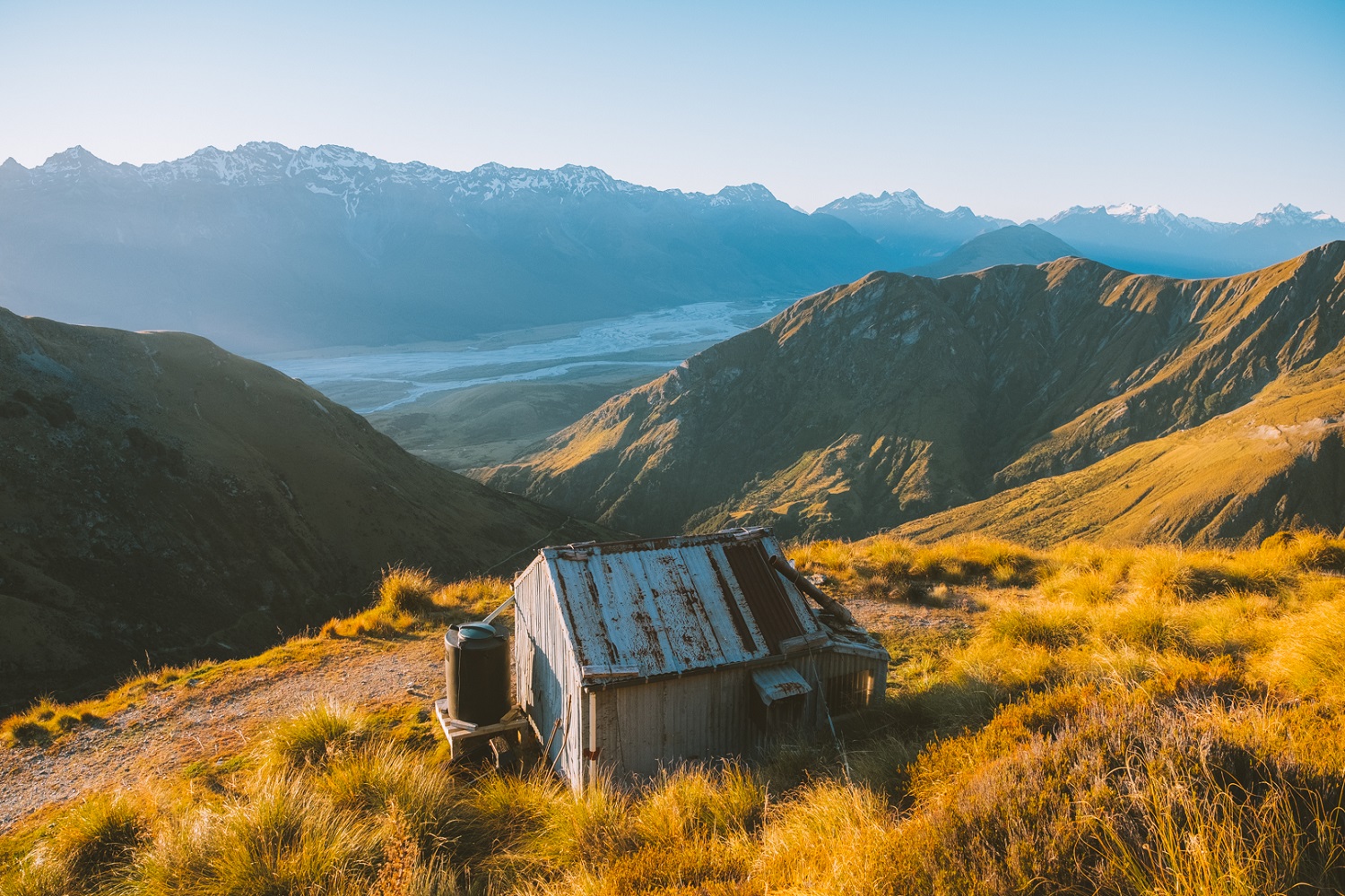 A Backcountry Hut Above The Town Of Glenorchy A Backcountry Hut Above The Town Of Glenorchy
