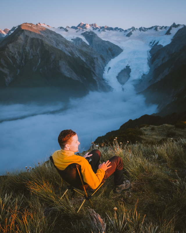 Camping Right Under The Face Of A Glacier