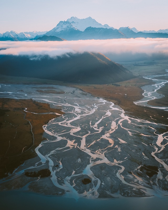 A Sunrise Flight Over Mount Aspiring/Tititea & Mount Earnslaw