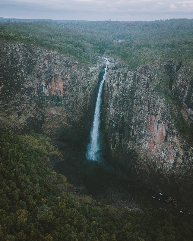 Admiring Wallaman Falls Lookout