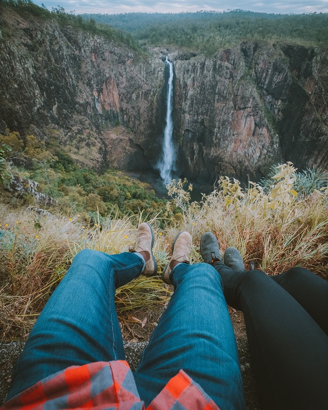 Enjoying The Scenic View From Wallaman Falls Lookout