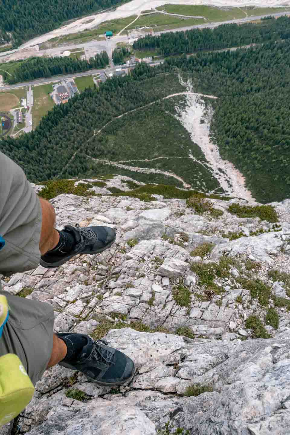 View back down from the steel ladders View back down from the steel ladders